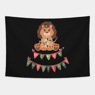Christmas Lion Tapestry