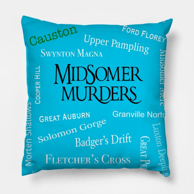 Midsomer Villages Pillow by FunandWhimsy