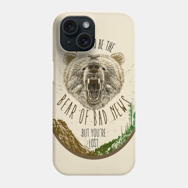 Bear of Bad News Phone Case by ThreeHaresWares