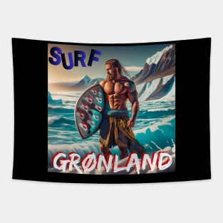 Surfers T-Shirt SURF GRØNLAND BERSERKER STYLE Viking Funny Mug Tapestry