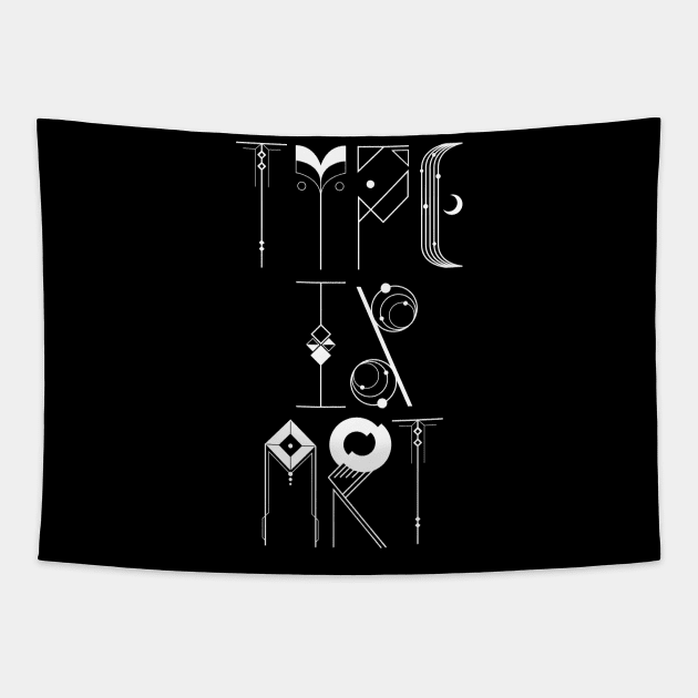 Type is Art (white) Tapestry by OMGSTee