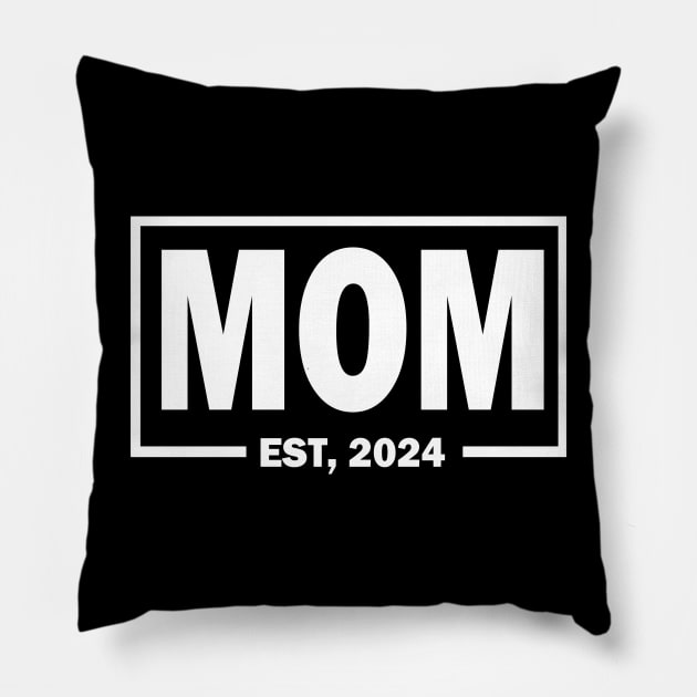 mom est 2024 Pillow by mdr design