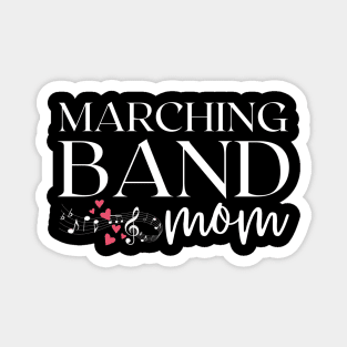 Marching Band Mom Hearts Music Notes Magnet