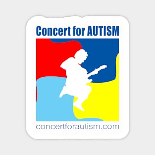 Concert for Autism main logo white Magnet