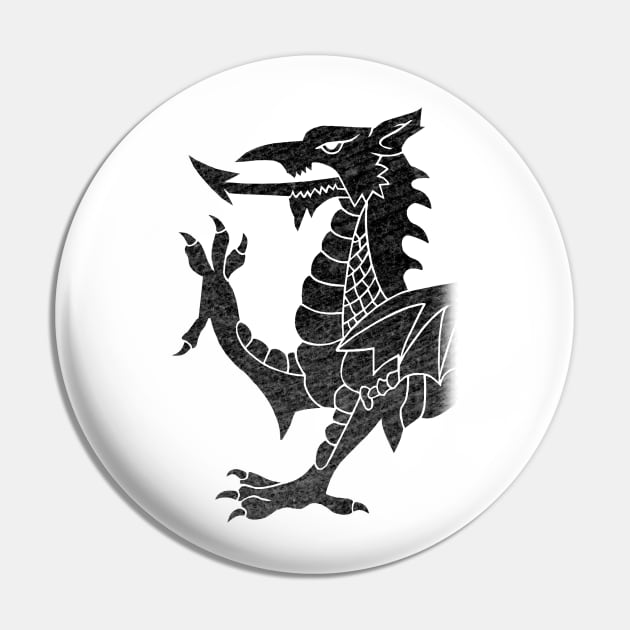 Welsh Dragon Black Pin by GAz