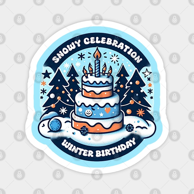 winter birthday Magnet by AOAOCreation