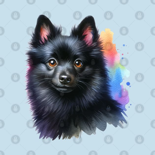 Schipperke Watercolor - Beautiful Dog by Edd Paint Something