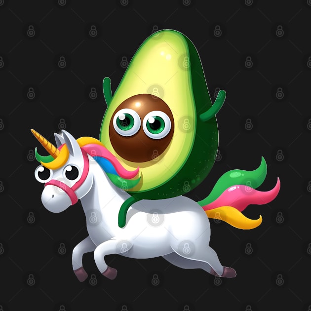 Avocado on unicorn by FromBerlinGift