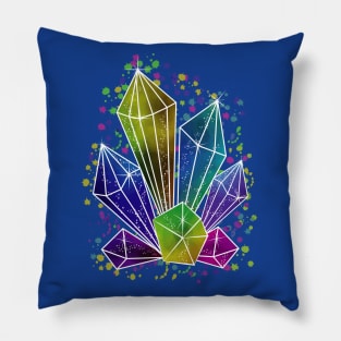 Galaxy Crystals Art Pillow