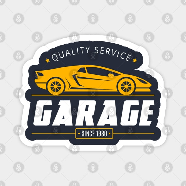 Car garage Magnet by Brainable ART