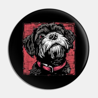 Retro Art Affenpinscher Dog Lover Pin