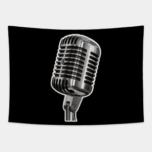 Microphone Illustration Tapestry