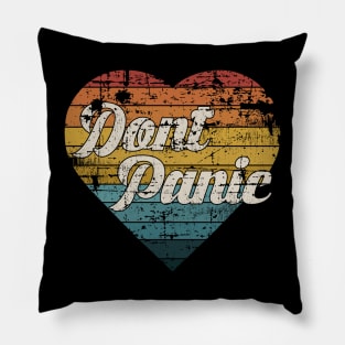 Dont Panic Retro Design Pillow