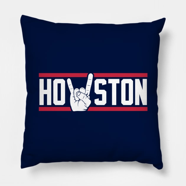 Houston Horns - Navy Pillow by KFig21