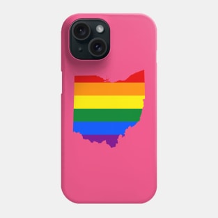 State of Ohio Rainbow Pride Flag Phone Case