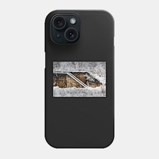 Snow On Canal Steps Phone Case