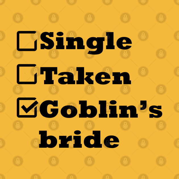 Single Taken Goblin's bride by epoliveira