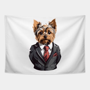 Yorkshire Terrier With Suit Tapestry