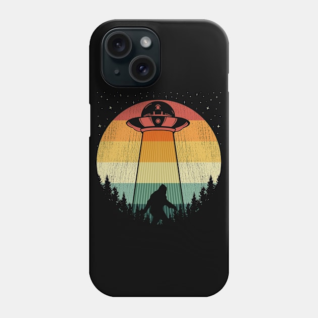 Bigfoot Ufo Abduction Phone Case by Tesszero