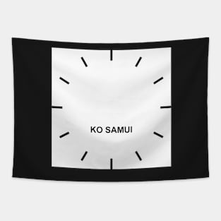 KO SAMUI Time Zone Wall Clock Tapestry