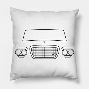 Studebaker Lark 1960s classic car black outline graphic Pillow