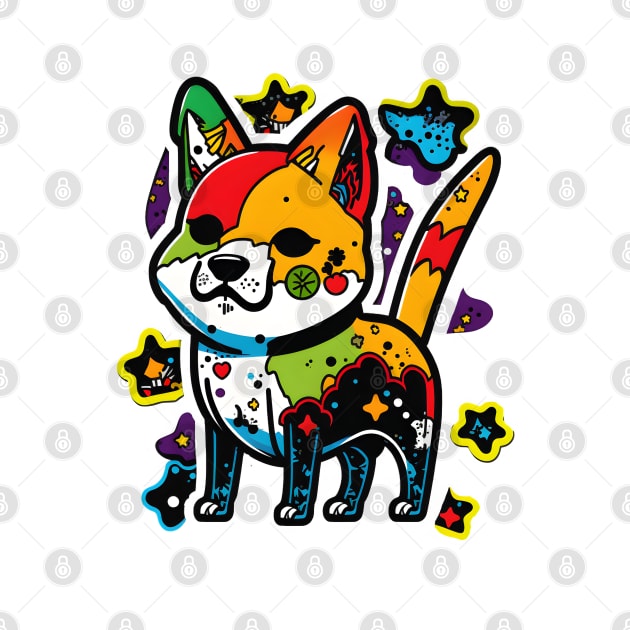 Adorable Zombie Shiba Inu Alien Cartoon for Dog and Sci-Fi Lovers by Xtian Dela ✅