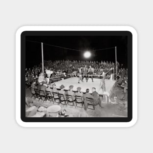 Boxing Match, 1919. Vintage Photo Magnet