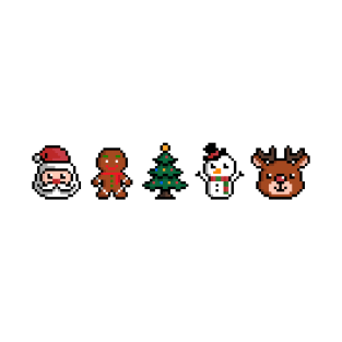 Christmas theme pixel T-Shirt