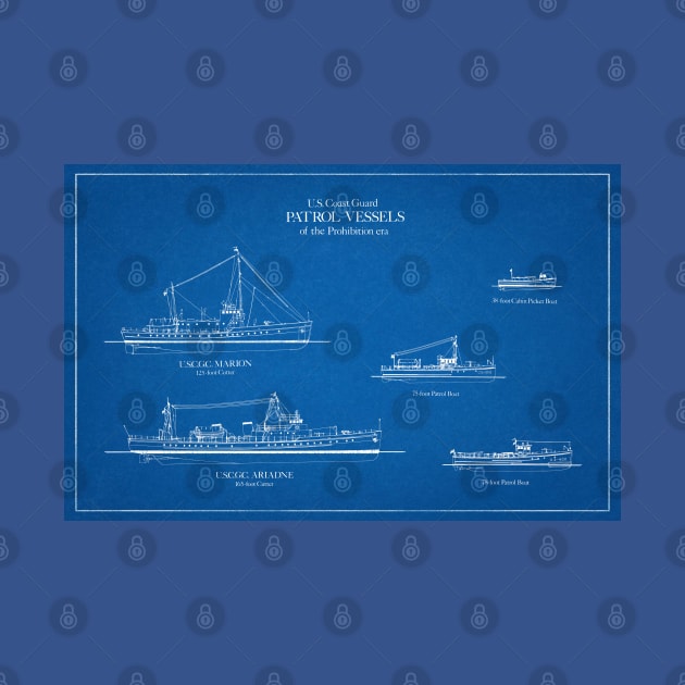 United States Coast Guard Patrol Vessels of the Prohibition Era - AD by SPJE Illustration Photography