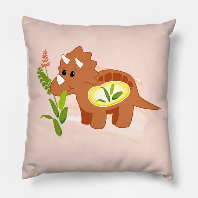 triceratops Pillow by masslos