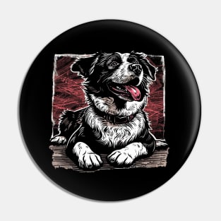 Retro Art Central Asian Shepherd Dog Lover Pin