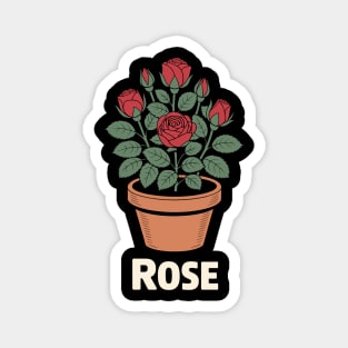Rose in a pot Magnet