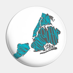 New York City Borough Map Pin