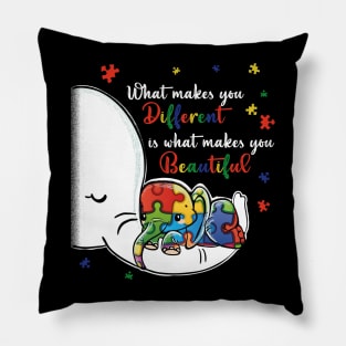 What Makes You Different autism awareness Pillow