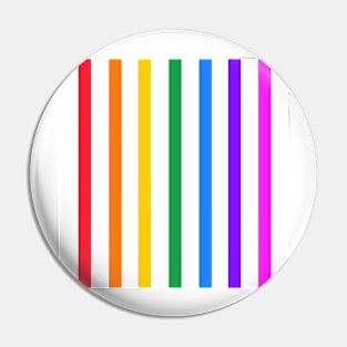 Bright rainbow stripes Pin