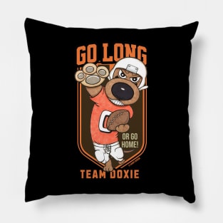 Cute Funny Doxie Dachshund Dog Football Player Pillow