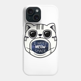 I Need Meow Space Astronaut Helmet Phone Case