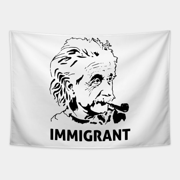 Einstein Immigrant Tapestry by encodedshirts