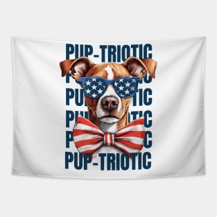 Pup-triotic: Celebrating Dogs and Independence Day Tapestry