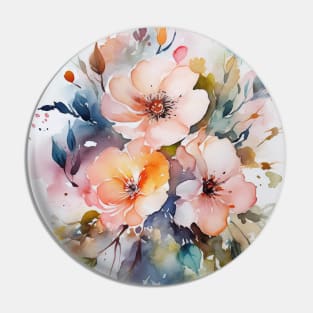 Watercolor flowers Pin