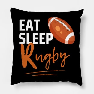 Eat Sleep Rugby Pillow