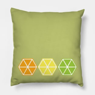 Citrus Hexagon Slices Pillow