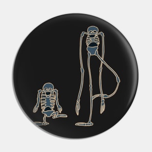 Dancing Skeletons Pin