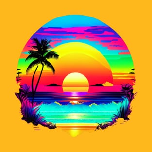 The Neon Waves at Sunset T-Shirt