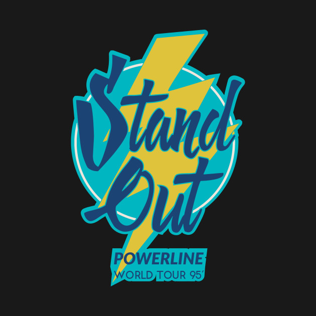 Disover Powerline - Stand Out - World Tour 95' Lighting - Powerline - T-Shirt