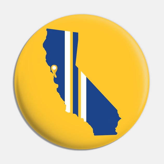 Golden State Basketball Pin by doctorheadly