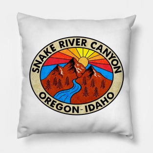 Snake River Canyon Idaho Oregon Pillow