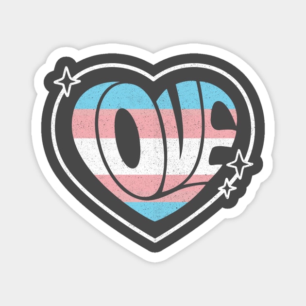 Trans Love Heart Magnet by PunTime