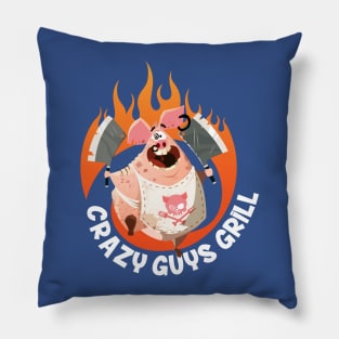 Crazy Guys Grill Pig Pillow