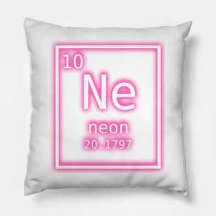 Neon Element Light Pink Periodic Table Chemistry Nerd Costume T-Shirt Pillow